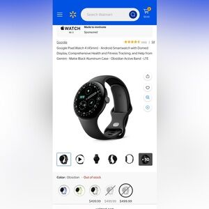 Google Smartwatch - Matte Black
Google Pixel Watch 4